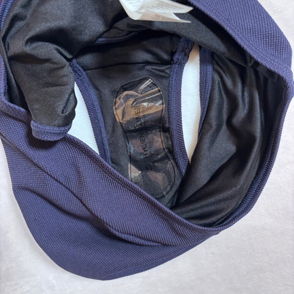 NWT Cupshe Navy Blue High Neck Bikini Set w/ Strappy Back & Keyhole Detail Sz XS - Picture 13 of 14